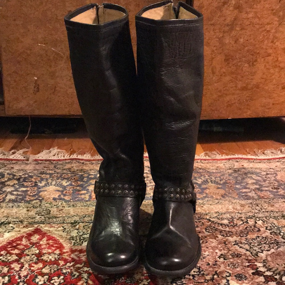 Frye Phillip Studded Harness Leather Boots